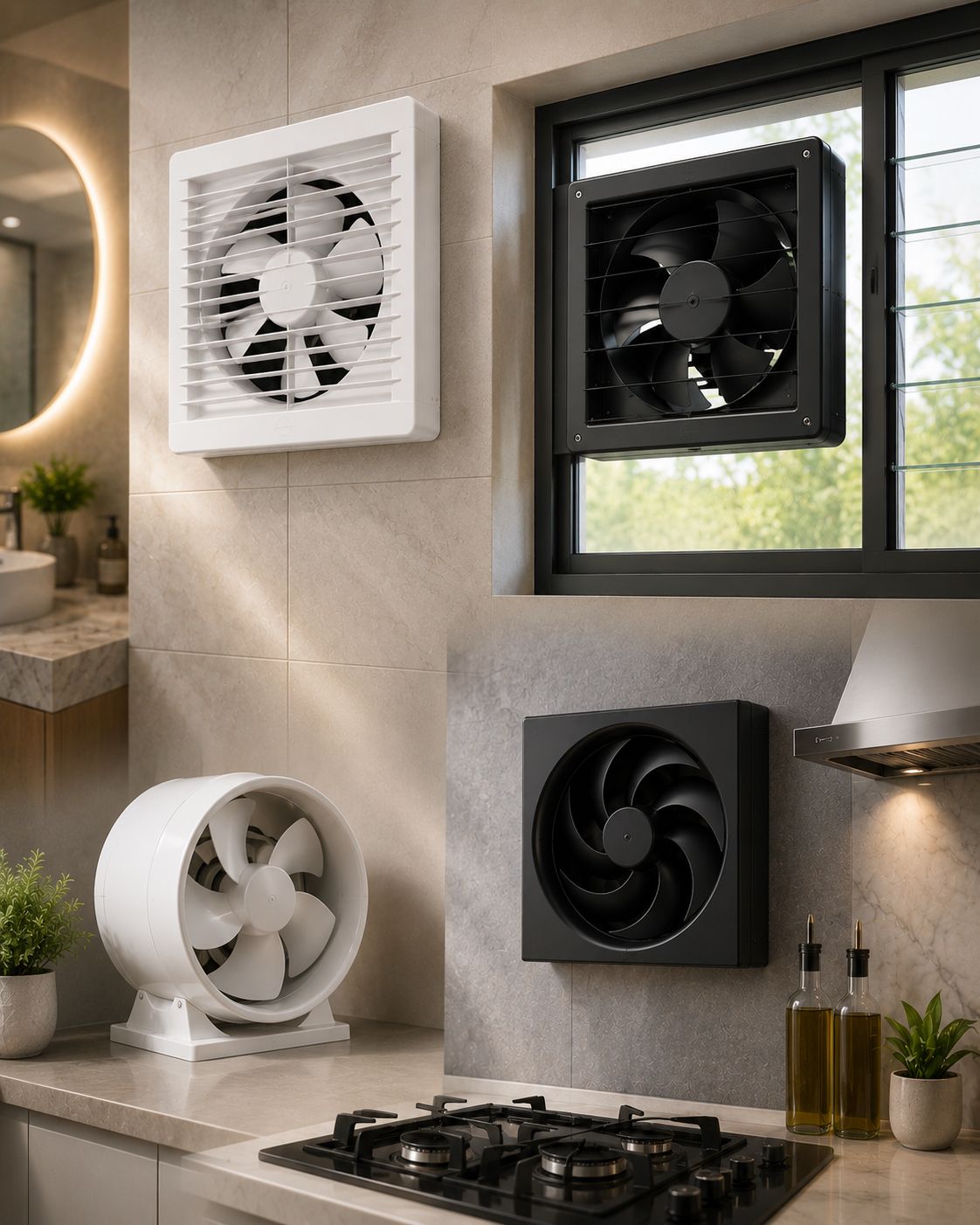 bathroom accessories & ventilation